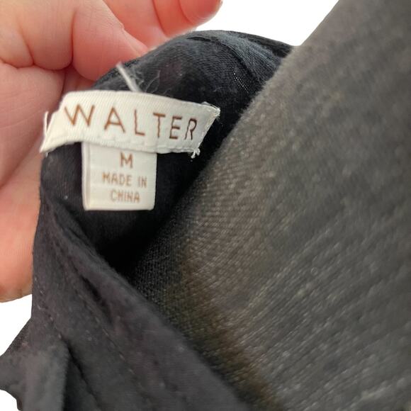 Walter Black Button Down Short Sleeve Midi Dress - Picture 3 of 8